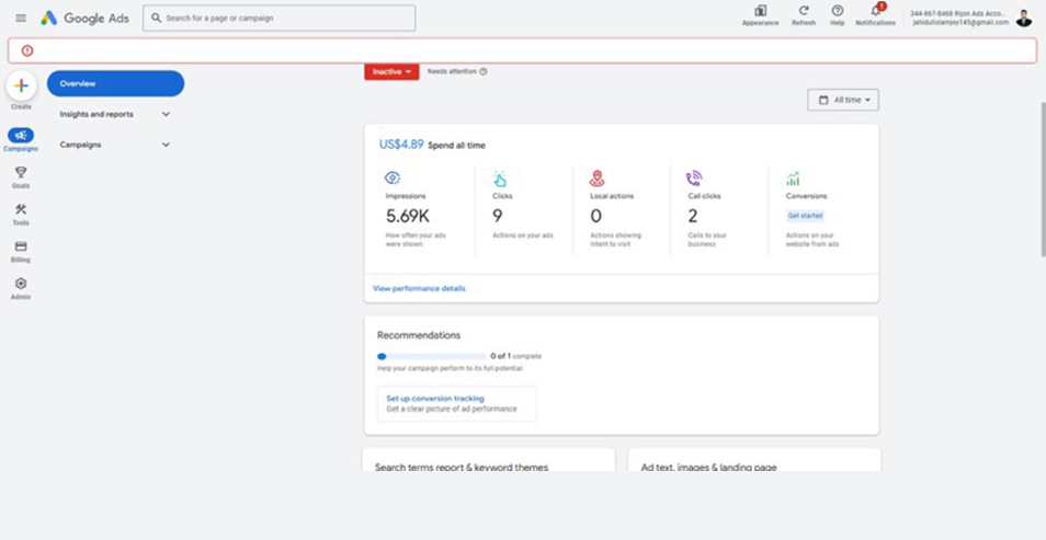 Generating Business Actions with Low-Budget Google Ads